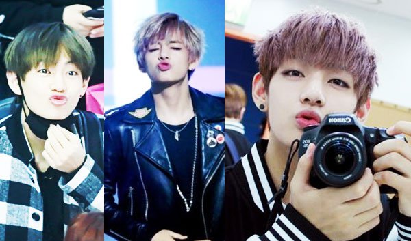 v kisses fan