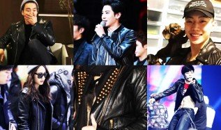 k idol star leather jacket