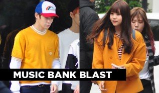 music bank, kpop, kpop idols, kpop idols couple , kpop idols couple look, kpop couple looks, april music bank, btob, nct u, vixx, gfriend, oh my girl, zico, yoo sungeun, nct u, berry good, got7, defcon, history, cnblue, block b