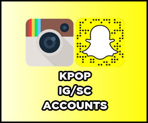 KPOP INSTAGRAM Snapchat ACCOUNTS